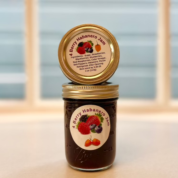 Jar of 4 Berry Habanero Jam