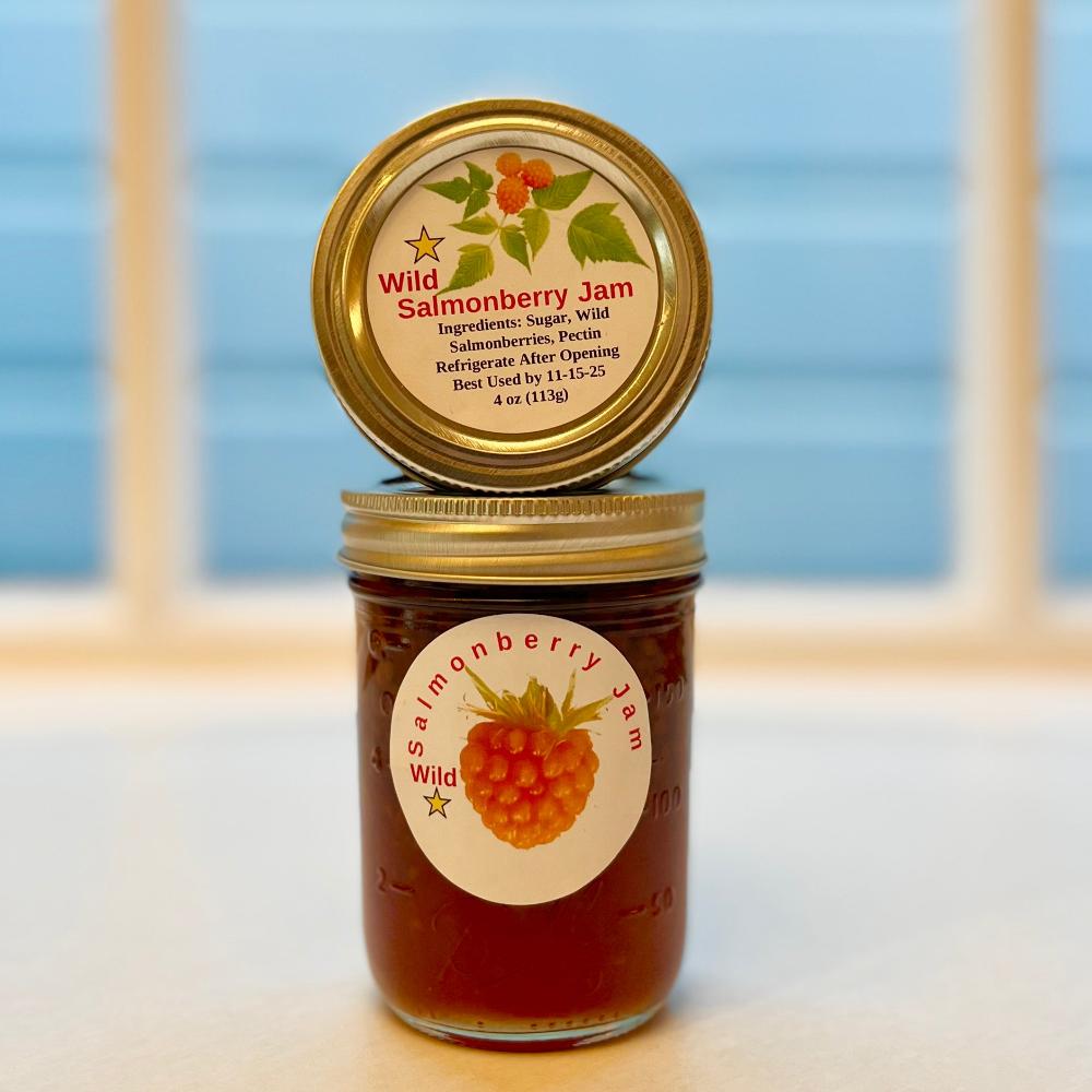 Jar Of Wild Native Salmonberry Jam