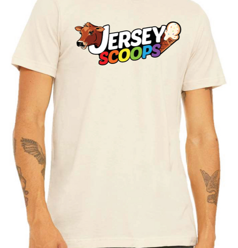 Rainbow Jersey Scoops Tee-Cream