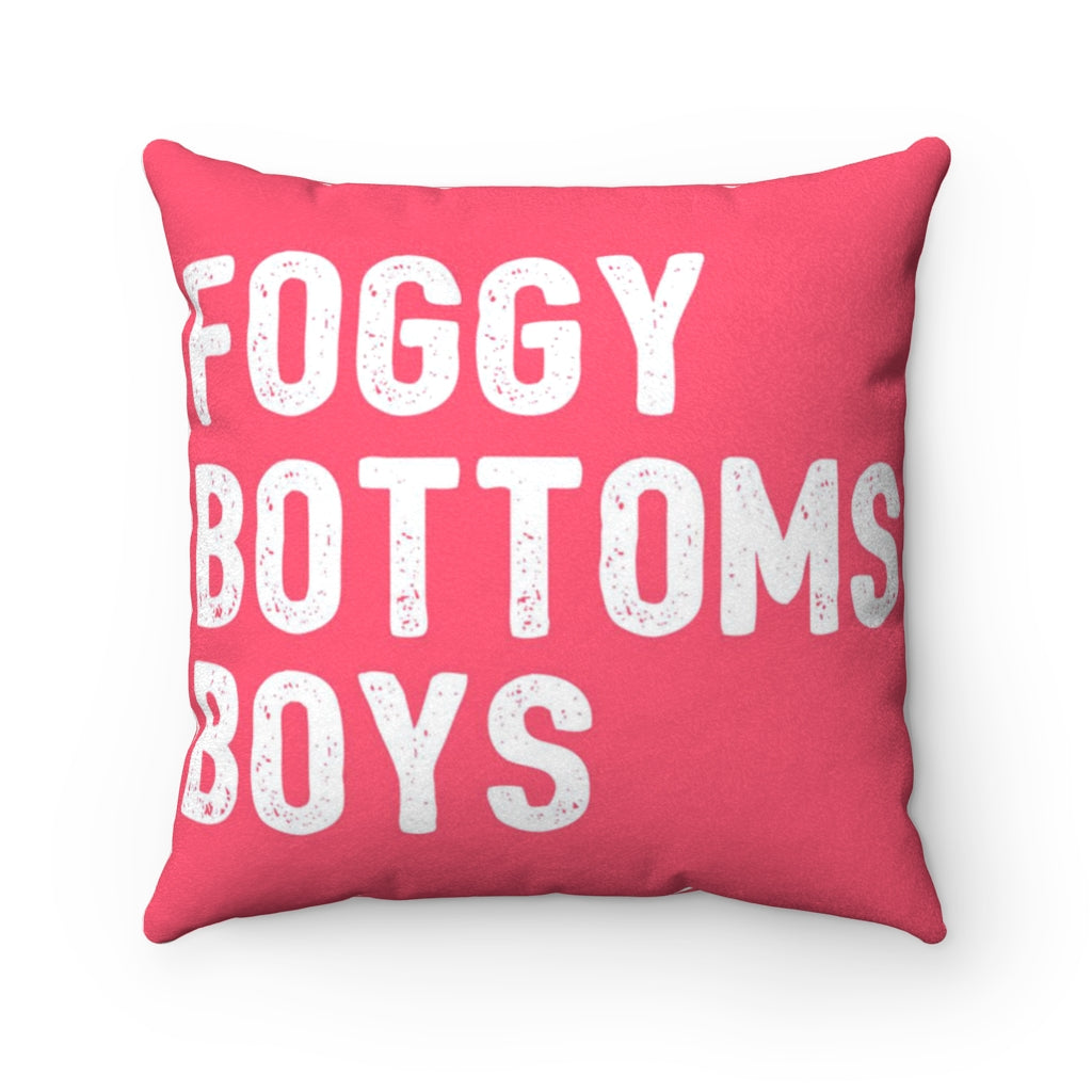 Pink Foggy Bottoms Boys-Faux Suede Square Pillow