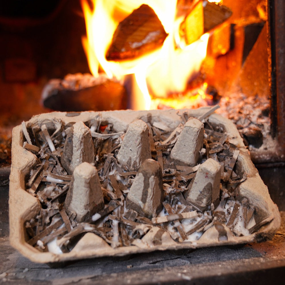 Recycled Egg Carton Fire Starters
