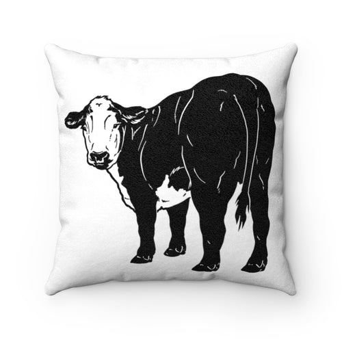 Victoria-Faux Suede Square Pillow